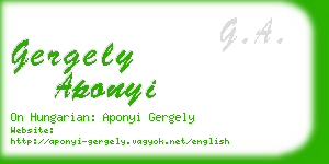 gergely aponyi business card